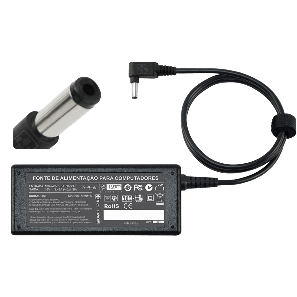 CARGADOR P/NOTEBOOK ASUS 19V 3.42A 4.0 25860