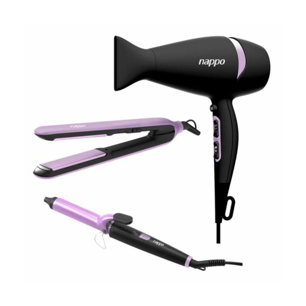 KIT 3 EN 1: SECADOR + PLANCHITA + BUCLERA NAPPO