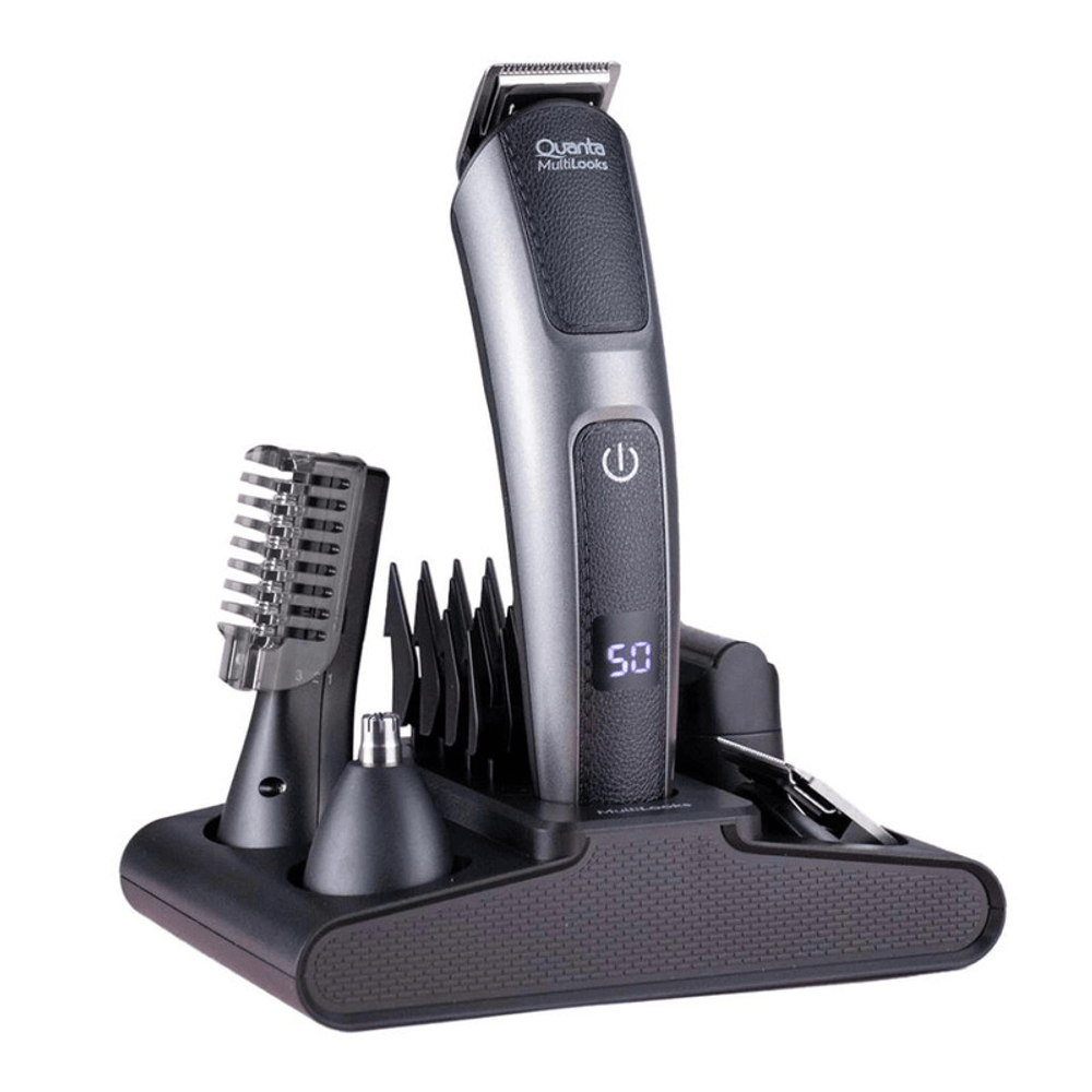 AFEITADORA KIT 12EN1 QUANTA QTAPK20 5W/DC/600MAH/IPX5/90MIN/LED-GR 40361