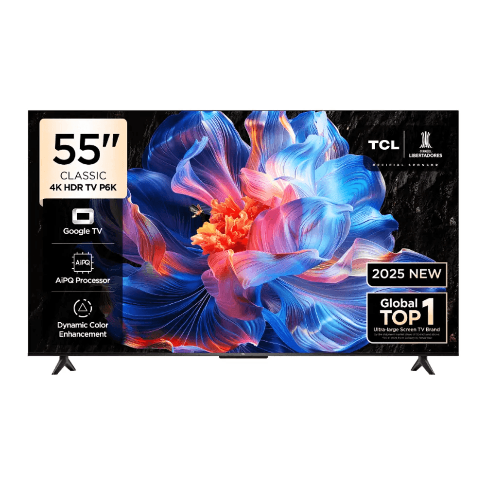 SMART TV TCL 55 55P6K TVTCL55P6K GOOGLE TV 4K UHD HDR FRAMELESS TCL97