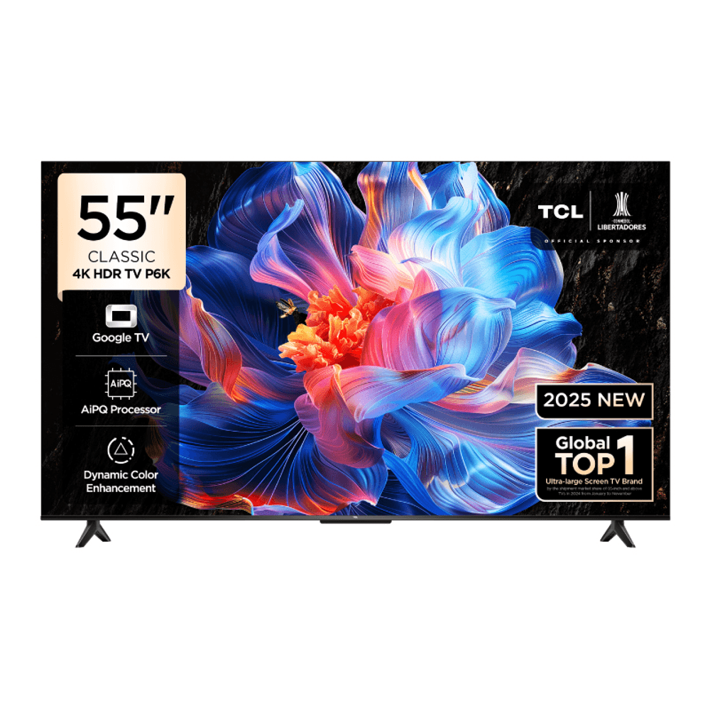 SMART TV TCL 55 55P6K TVTCL55P6K GOOGLE TV 4K UHD HDR FRAMELESS TCL97 40929