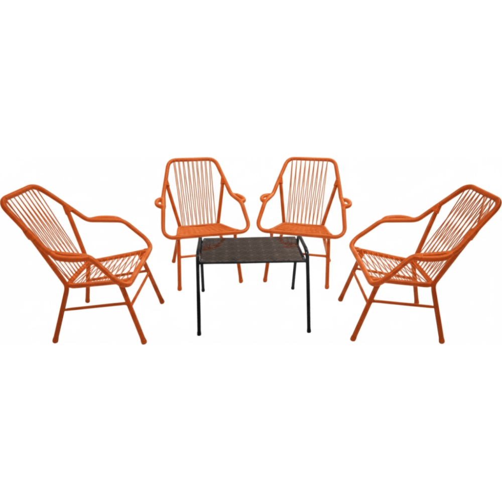 JUEGO DE SILLON MINI REPOSERA C/ MESITA JUANK COD 075 ROJO 7464