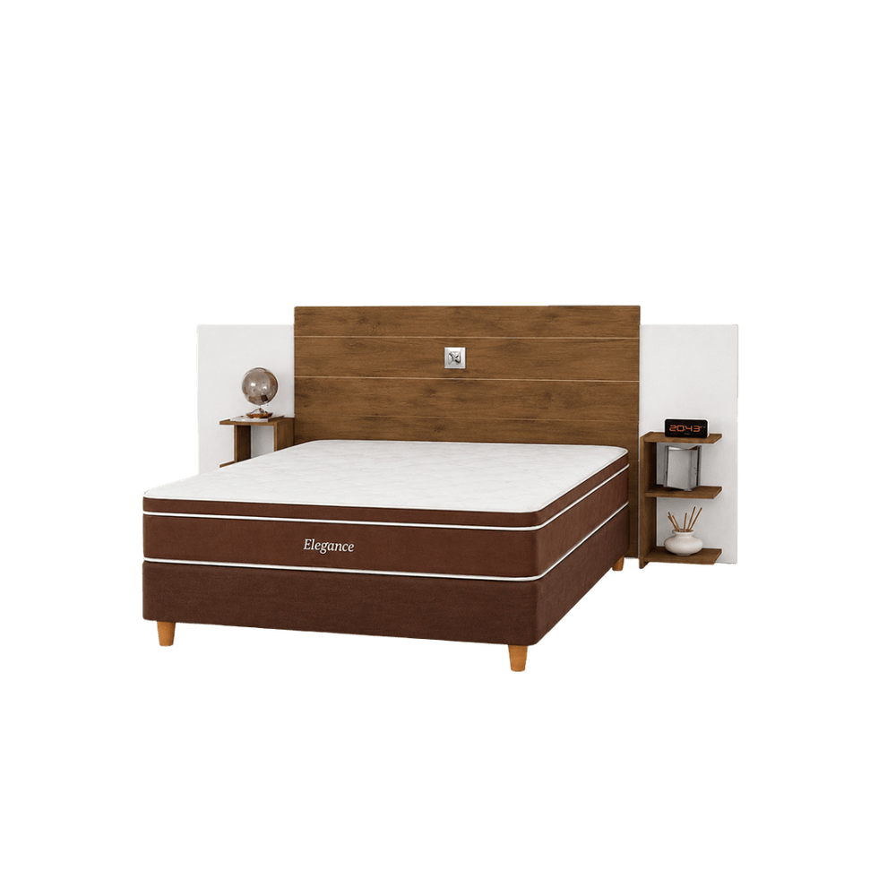 Sommier juego completo Cobrasa 160x200 elegance marron CABECERA NATURE FLEX