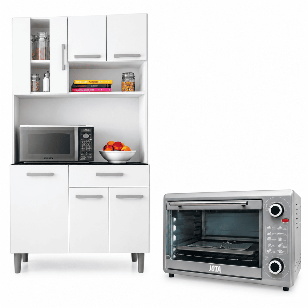 KIT DE COCINA CAROL 6P BLANCO COBRASA + HORNO JOTA 48L