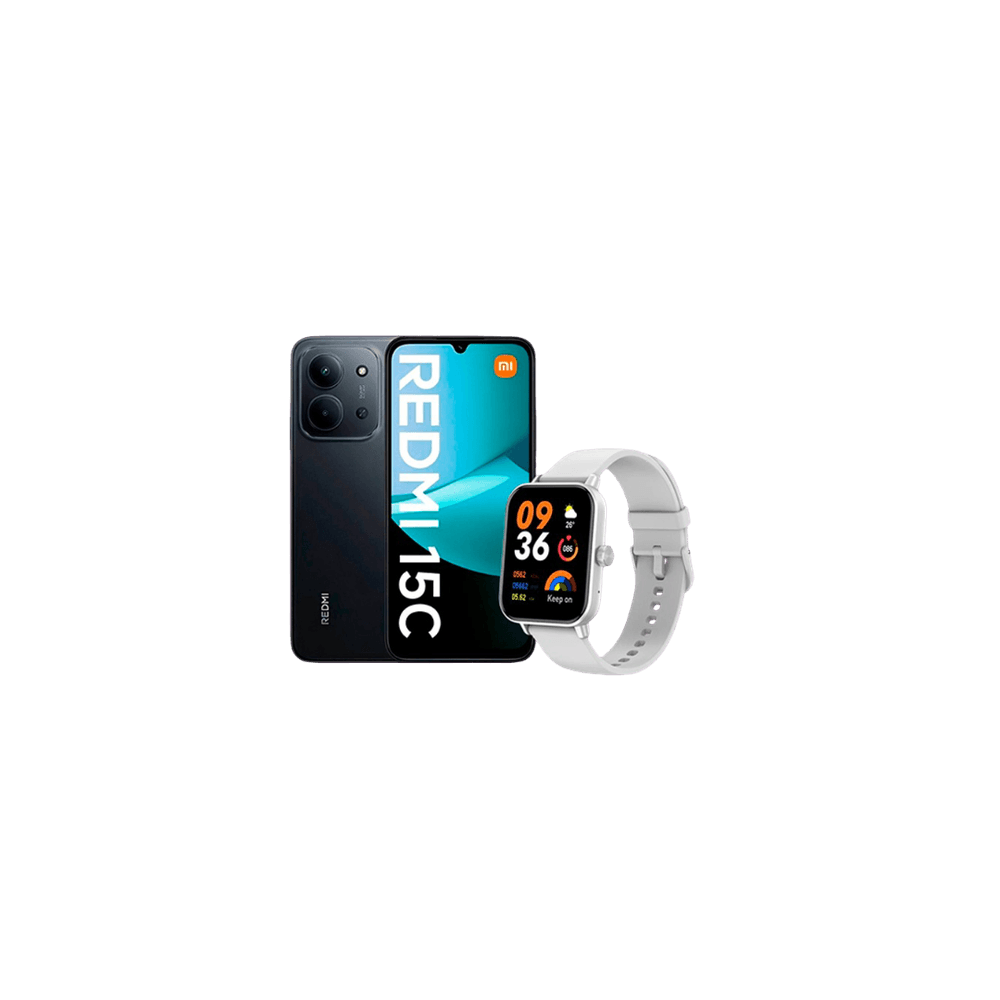 CELULAR XIAOMI REDMI 15C 4/128GB + SMARTWATCH KOLKE KVR-671 PLATEADO 82360