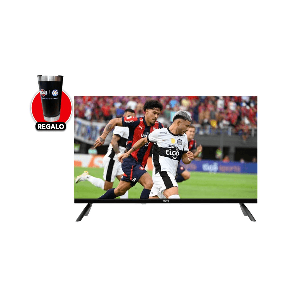 TV SMART 32 TOKYO T3560 GOOGLE 5.0 FRAMELESS C/ CHROMECAST + VASO TOKYO PROMO ALBIRROJA 2026 82365