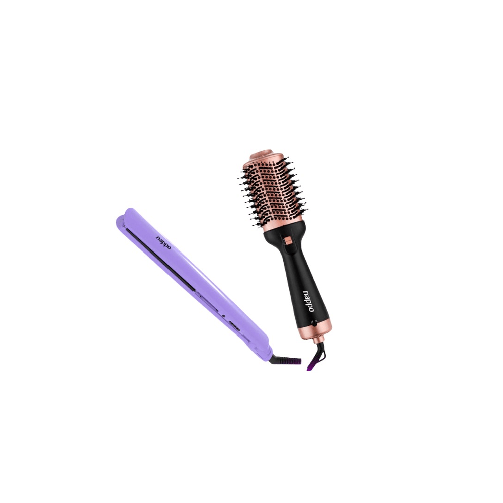 COMBO BELLEZA (CEPILLO SECADOR NPS-246 (REG) NAPPO +PLANCHITA DE PELO NAPPO LISSE NPP-304 VIOLETA (REG) )
