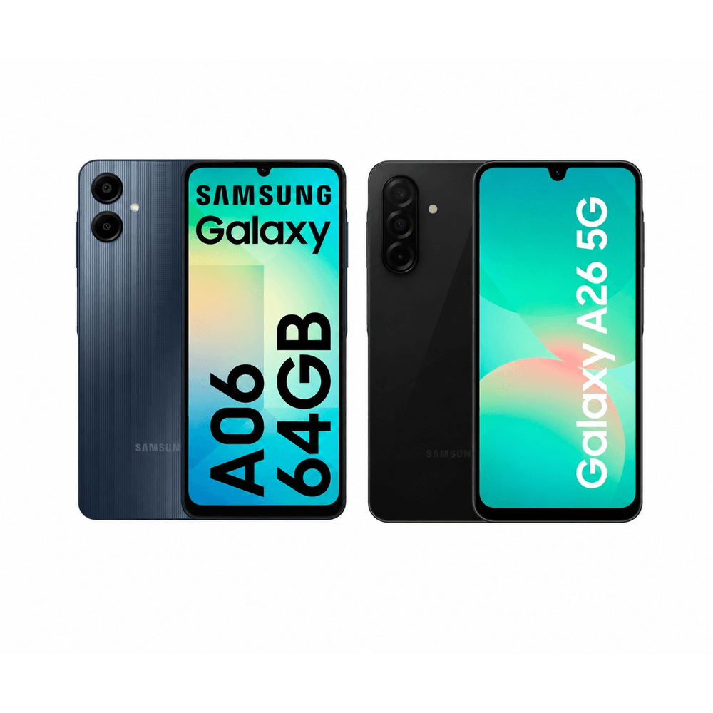COMBO CELULAR SAMSUNG A06 64GB NEGRO + CELULAR SAMSUNG A26 8GB +256GB BLACK