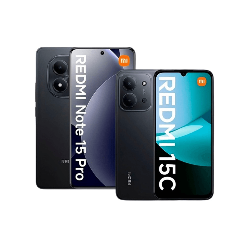 COMBO CELULAR XIAOMI REDMI 15C 4/128GB + CELULAR XIAOMI REDMI NOTE 15 PRO DUAL 6.77" 8GB+256GB LTE 200/32 GLOBAL
