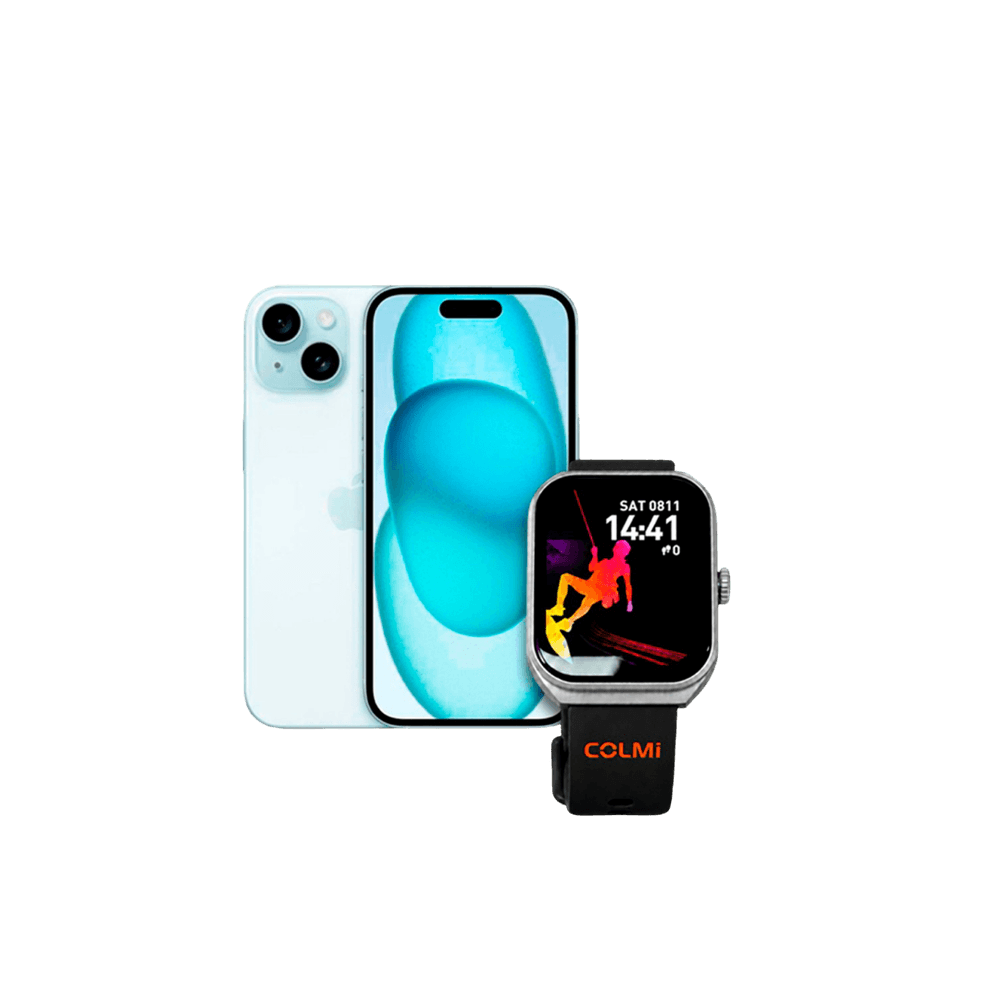 COMBO IPHONE 15 128GB + SMARTWACHT COLMI