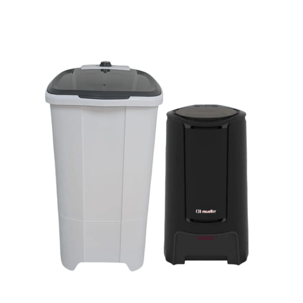 LAVARROPAS JOTA DE 7KG + CENTRIFUGADORA MUELLER 4,2 KG ROPA SECO 12 6 ROPA MOJADA FIT NEGRO