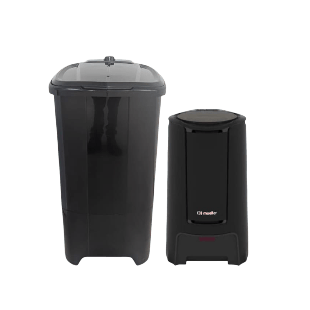 LAVARROPAS JOTA DE 10KG + CENTRIFUGADORA MUELLER 4,2 KG ROPA SECO 12 6 ROPA MOJADA FIT NEGRO