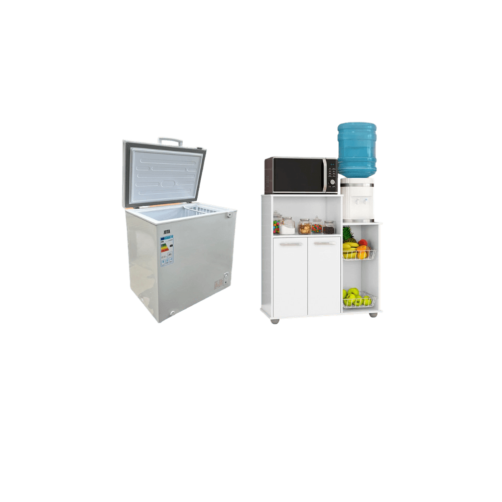 COMBO CONGELADOR JOTA 200LTS BLANCO JF-BC/BD20 + ARMARIO MULTIUSO SOLLYS BLANCO