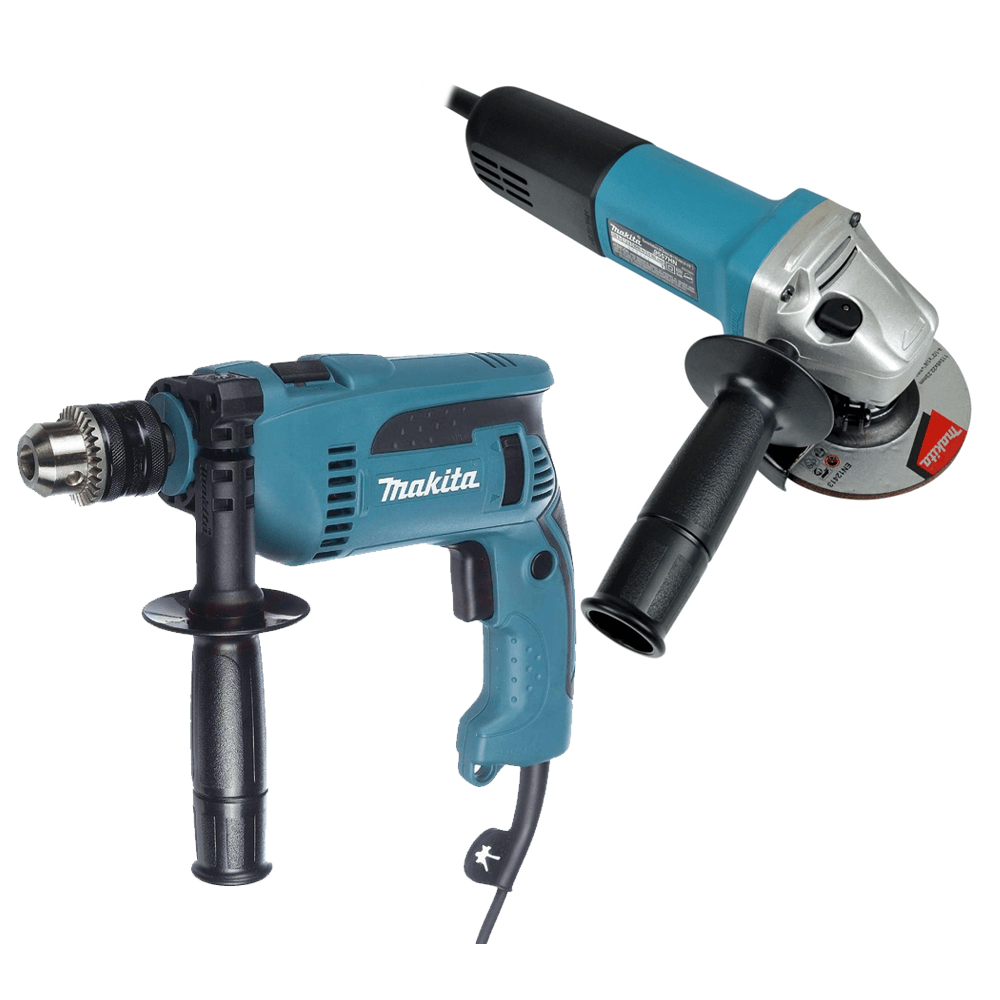 COMBO AMOLADORA MAKITA ESMERIL 840WT  9557HN 115B REF971002 + TALADRO IMPACTO 760W MAKITA HP1640 13MM REF 970118