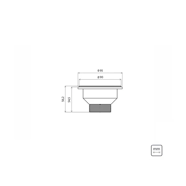 VALVULA EN ACERO / PP 3 1/2 TRAMONTINA T945103 5