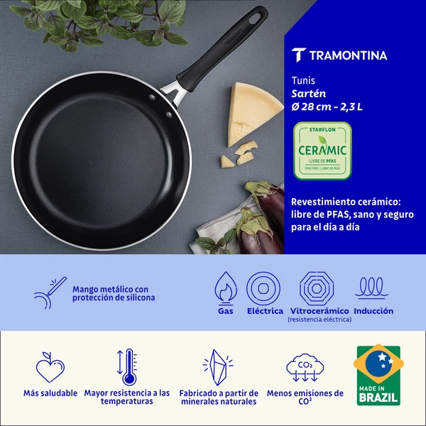SARTEN 28CM AZULUL TUNIS TRAMONTINA T287203 3