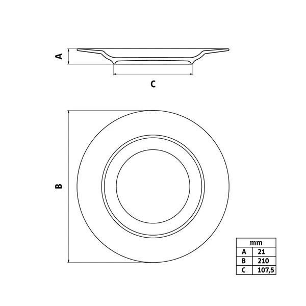 FLORALIS PLATO POSTRE 19 CM TRAMONTINA T965805 5