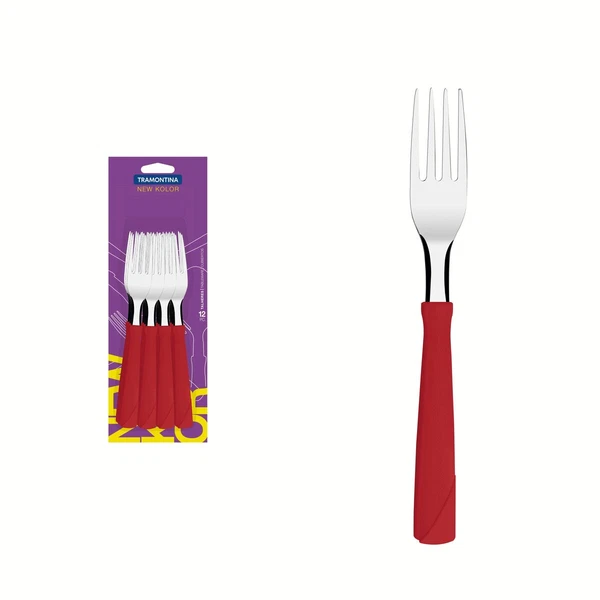 JUEGO TENEDORES MESA 12PZAS NE KOLOR TRAMONTINA T231627