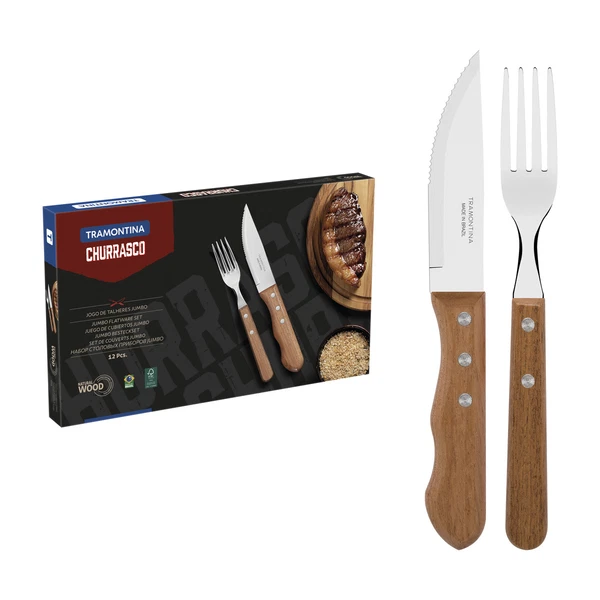 JUEGO PARA ASADO 12 PZAS DYNAMARILLOIC TRAMONTINA T223997