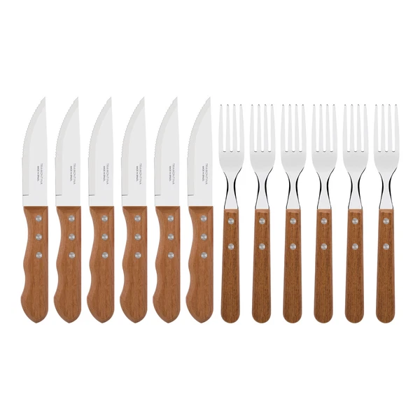 JUEGO  PARA ASADO 12 PZAS DYNAMARILLOIC TRAMONTINA T223997 5