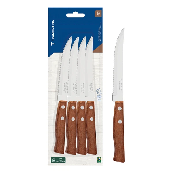 JUEGO  CUCHILLOS ASADO 12PZAS TRADIC TRAMONTINA T222001 2