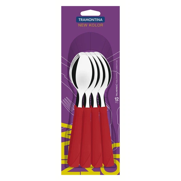 JUEGO  CUCHARAS MESA 12PZAS NE KOLOR TRAMONTINA T231637 3