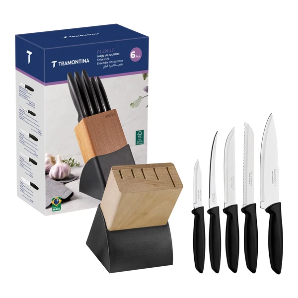 JUEGO  DE CUCHILLOS 6PZAS PLENUS TRAMONTINA T23498Z 2