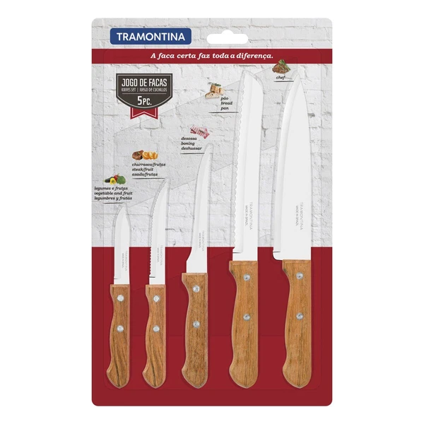 JUEGO  CUCHILLOS 5 PZAS DYNAMARILLOIC TRAMONTINA T22399E 3