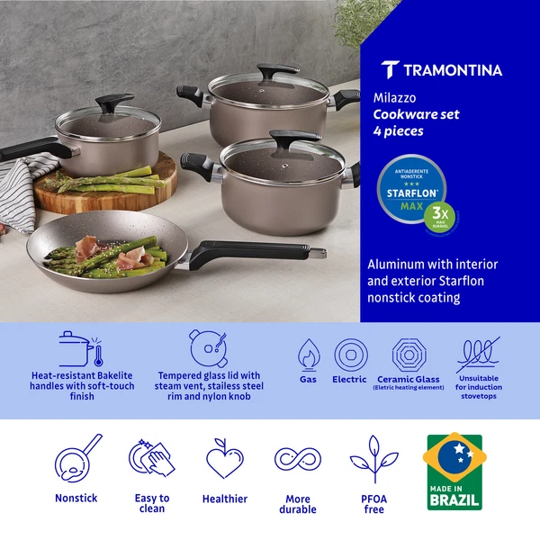 JUEGO DE COCINA 4 PZAS MILAZULZO TRAMONTINA T28599H 5