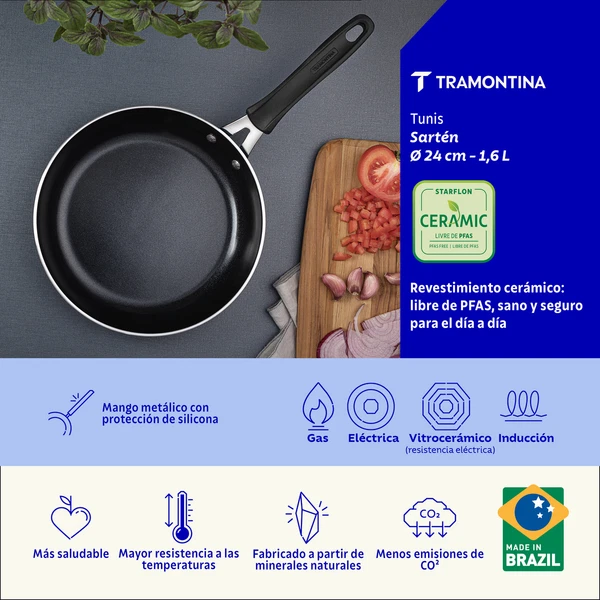 SARTEN 24CM AZULUL TUNIS TRAMONTINA T287202 3