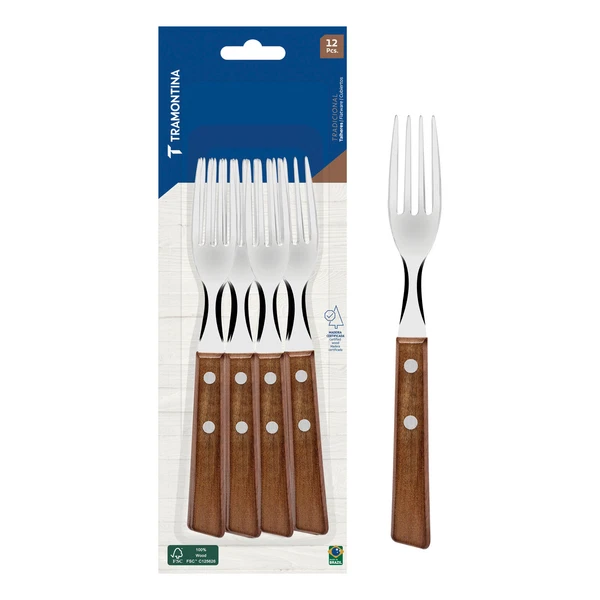 JUEGO  TENEDOR MESA 12PZAS TRADICION TRAMONTINA T222021 2