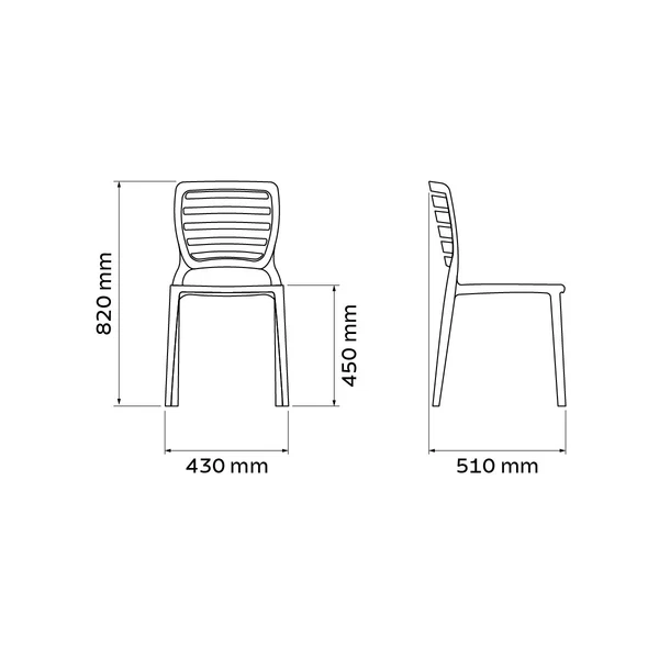 SILLA SOFIA RESPALDO HORIZONTAL ROJA TRAMONTINA T922374 4
