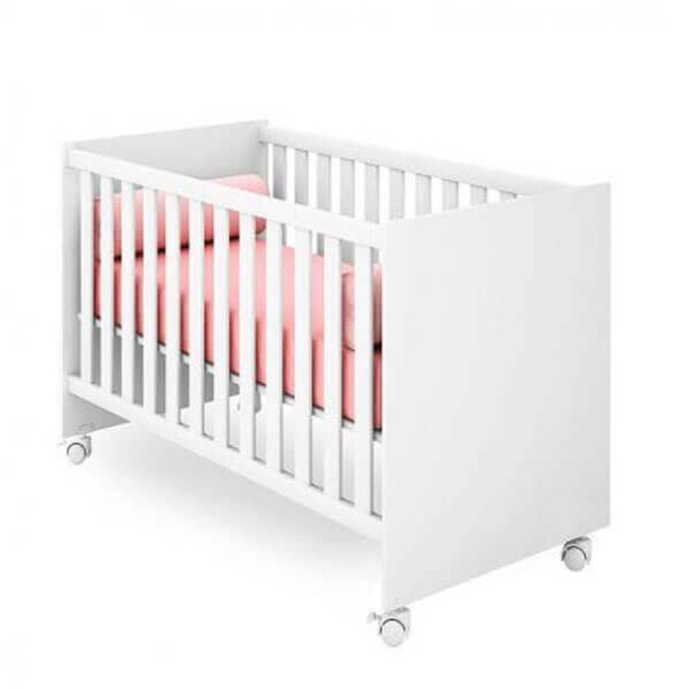CUNA MINI CAMA CON RUEDITAS Q ENCANTO 1344|100 QMOVI BLANCO