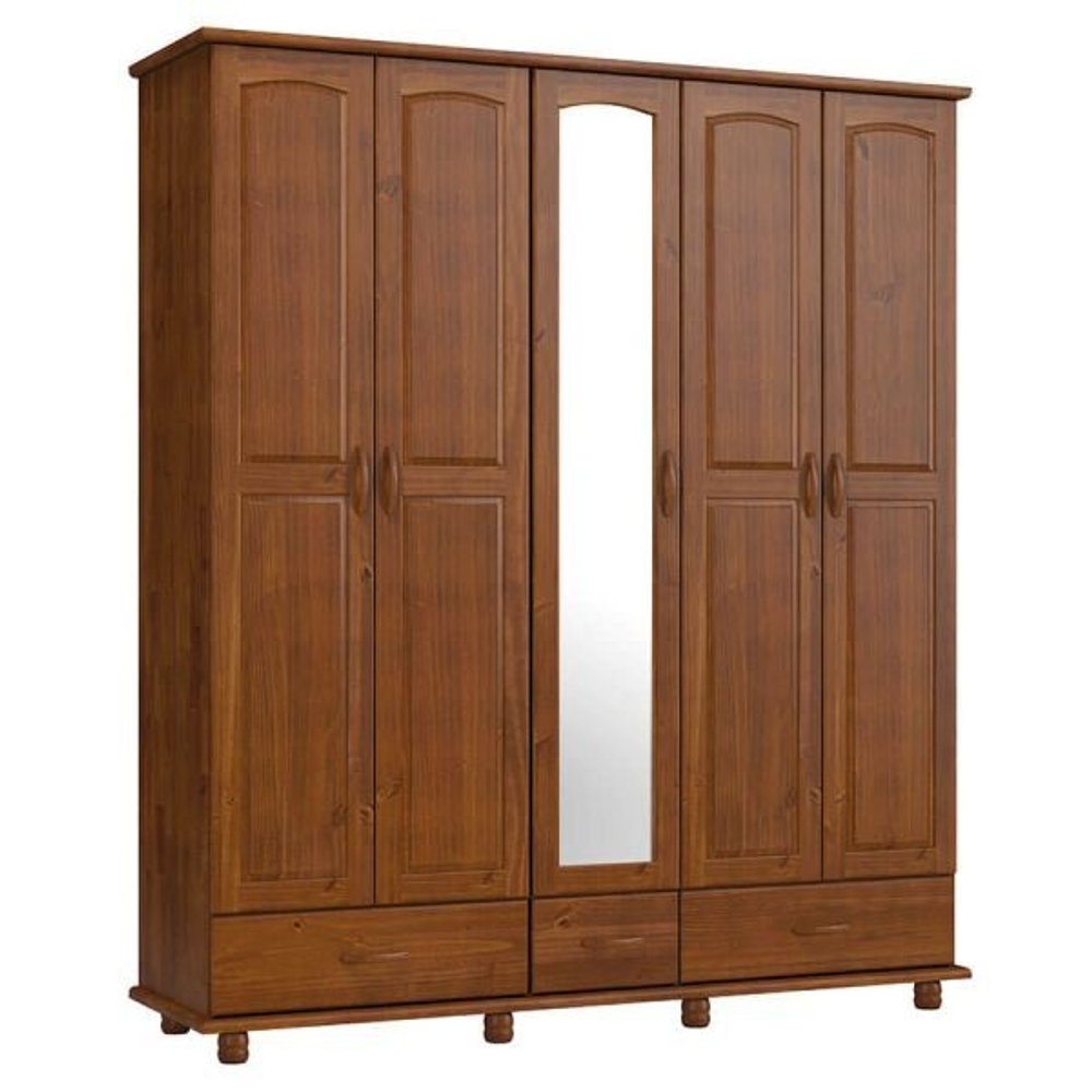 ROPERO 5 PUERTAS 3 CAJONES CON ESPEJO ONIX 1719T FINESTRA IMBUIA