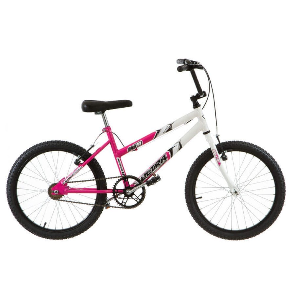 BICICLETA ARO 20 BICOLOR ULTRA BIKES ROSA|BLANCO