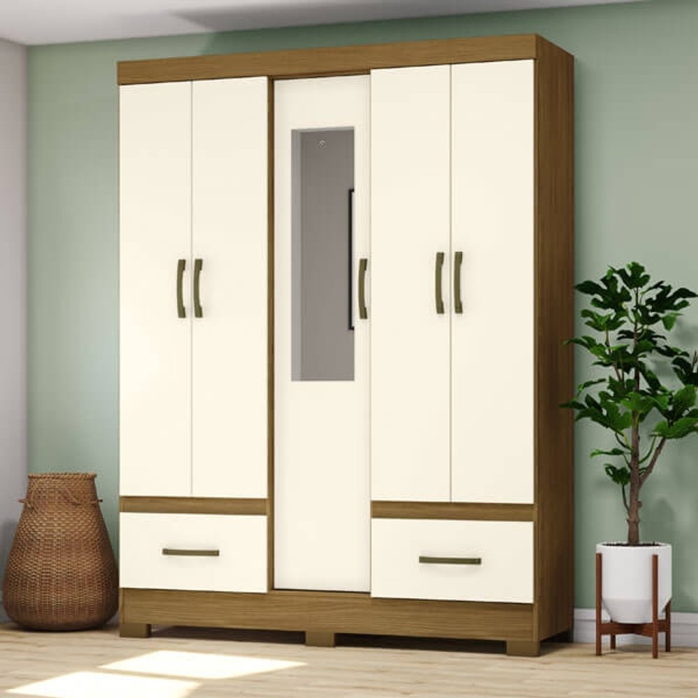 ROPERO 5 PUERTAS B60 BRIZ NATURE|OFF WHITE