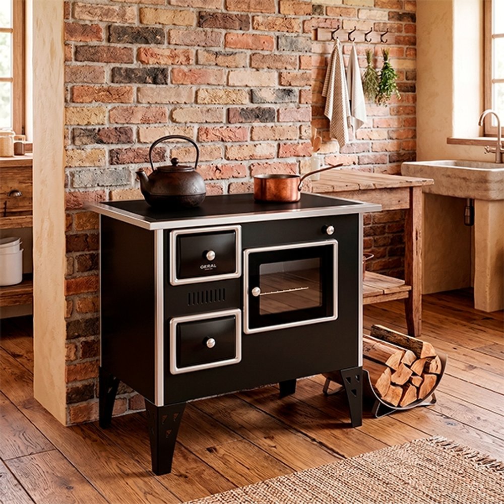 COCINA A LEÑA GERAL Nº 2 VITROCERAMICA GERAL LADO DERECHO NEGRO