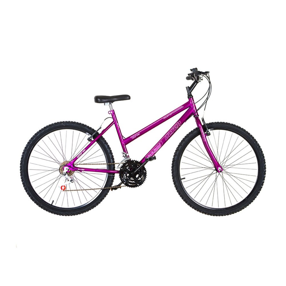 BICICLETA ULTRA BIKES FEMENINA ARO 26 18 MARCHAS BMF26 01 LILA