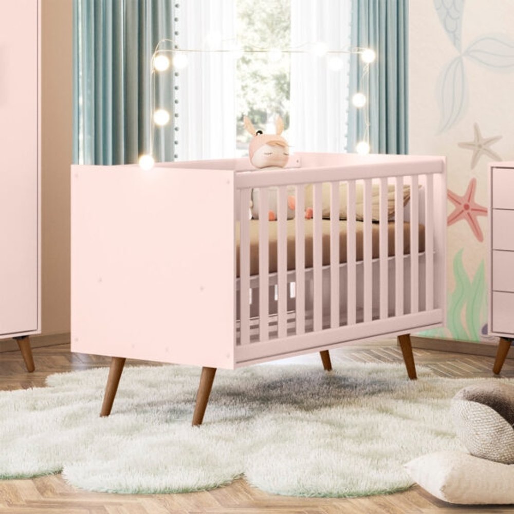 CUNA MINI CAMA Q ENCANTO RETRO 3820 QMOVI ROSA