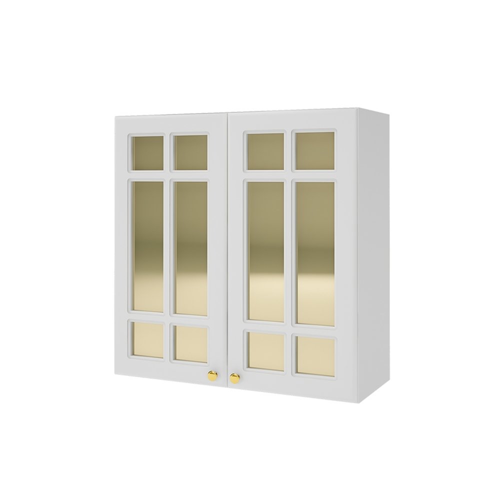 ARMARIO 2 PUERTAS FIRENZE 080 CON VIDRIO 6171.18 INDEKES BLANCO