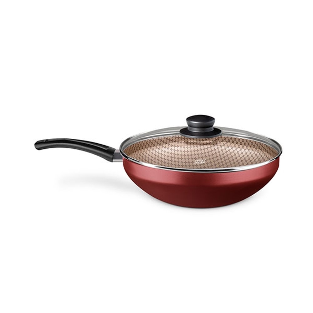WOK FLORA 2.8 LITROS N24 CON TAPA MTA CEREZA