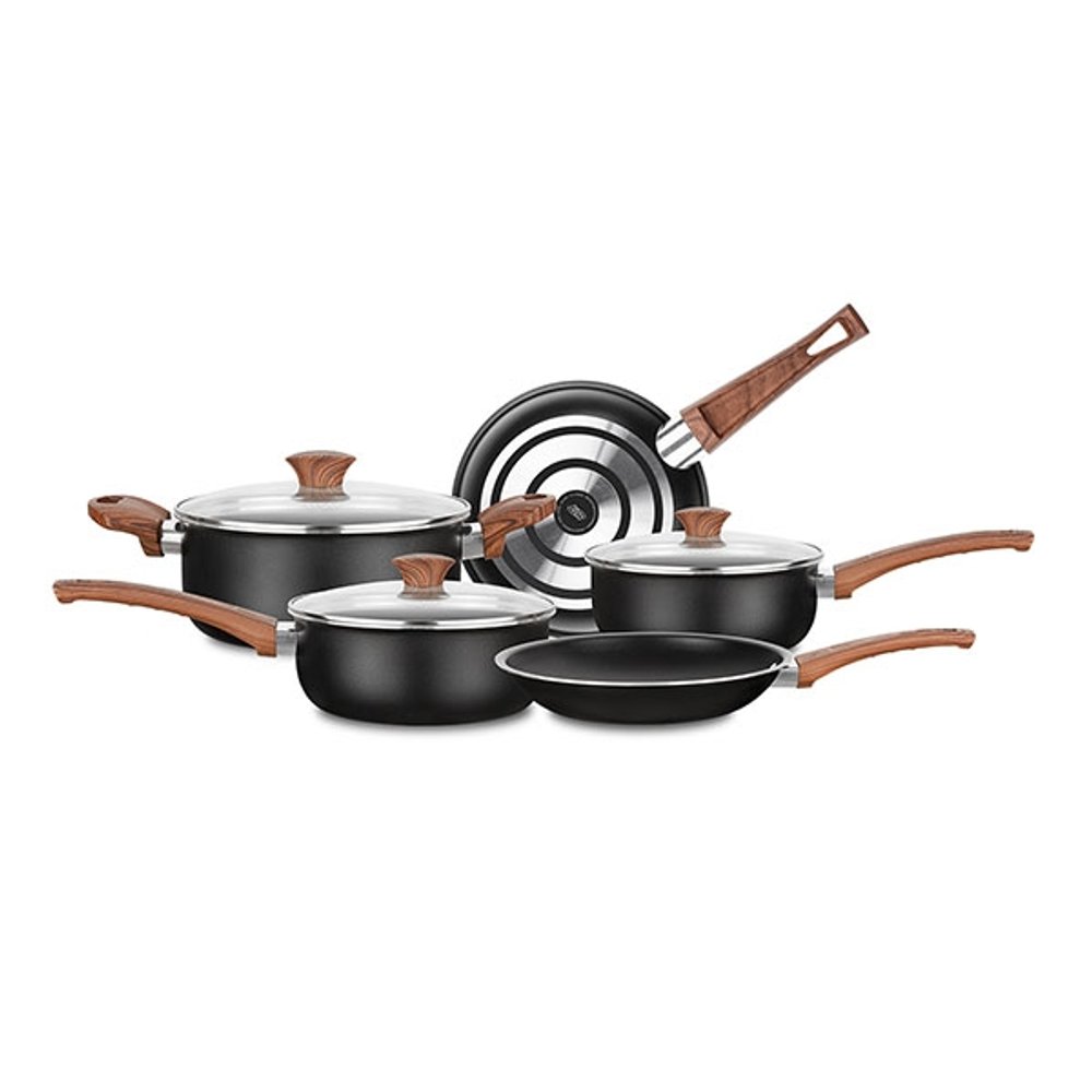 CONJUNTO CERAMIC 5 PIEZAS MTA BLACK