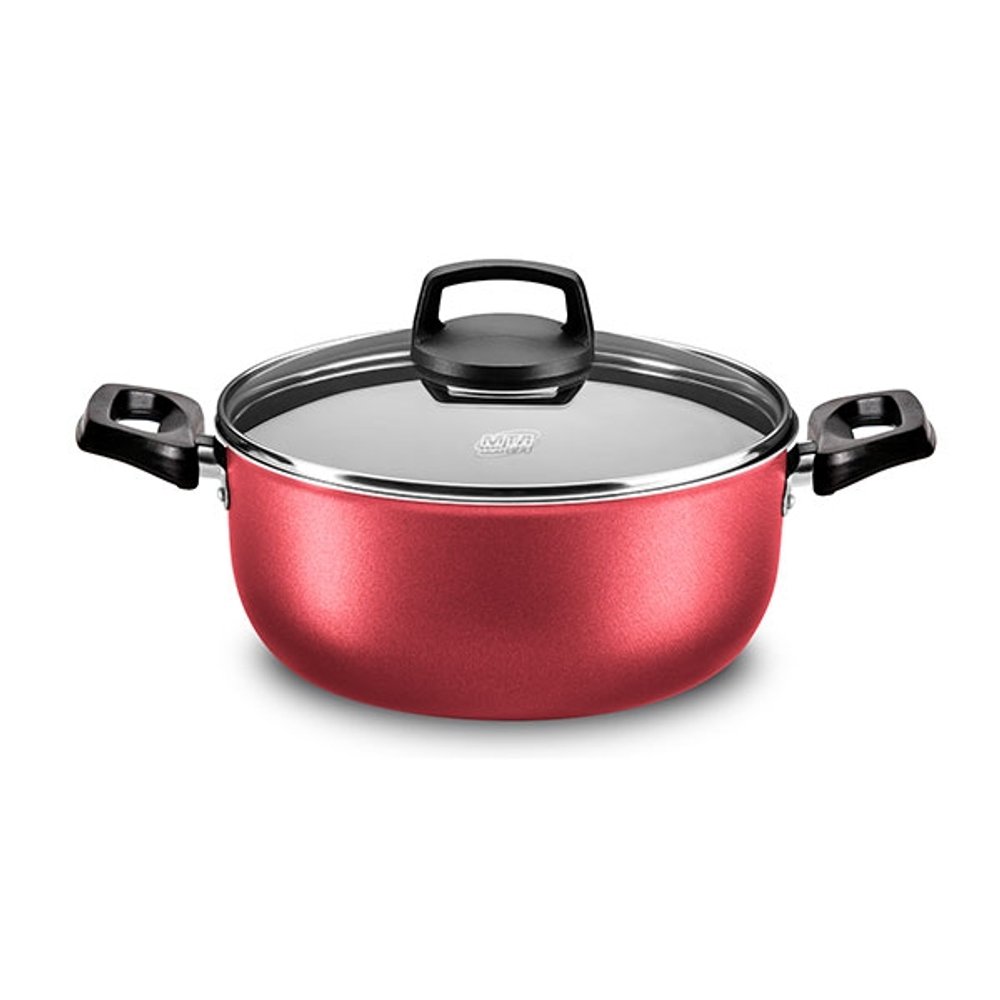 CACEROLA CON TAPA 3.3 LITROS N22 CRISTAL MTA CEREZA