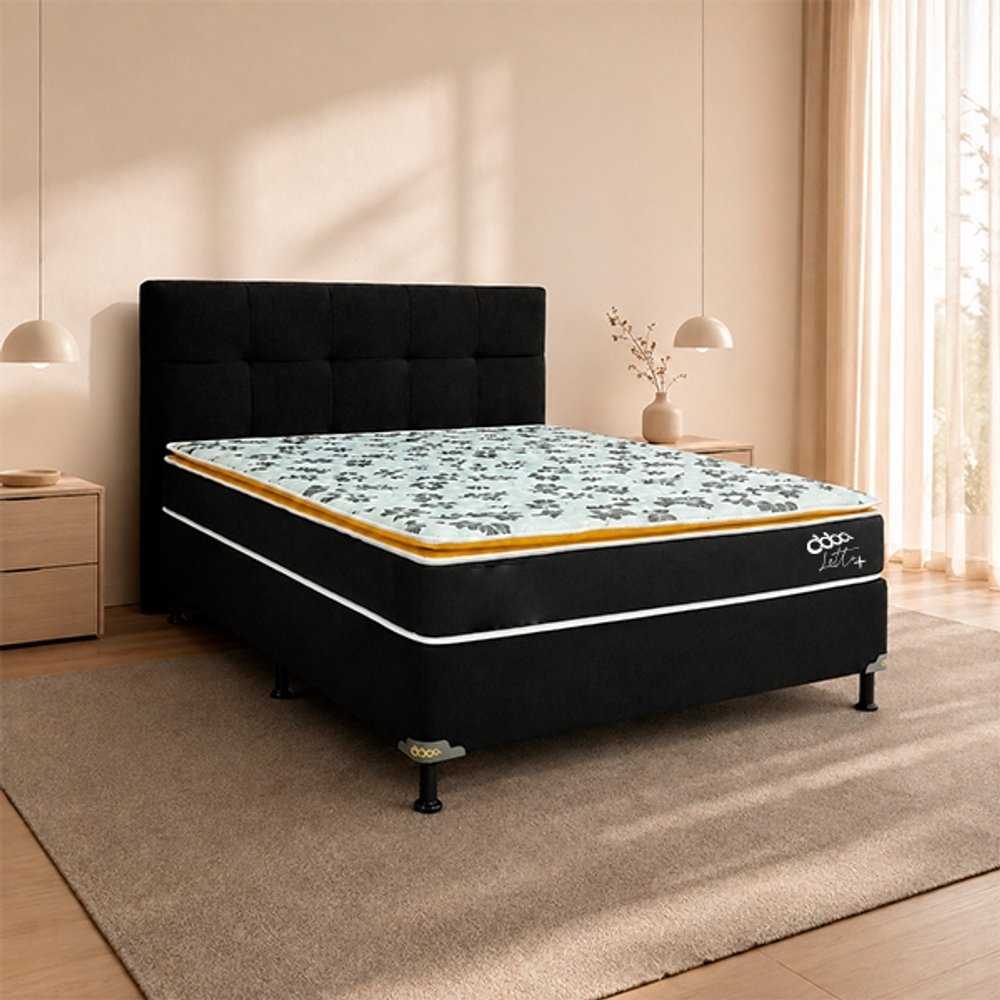 SOMIER LETTO MAS 140 BA+CO+CA ABBA NEGRO