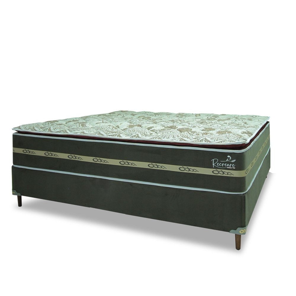 SOMIER RECREARE S PILLOW TOP 160 BA+CO ABBA MARRÓN