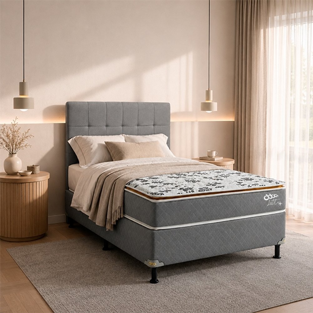 SOMIER LETTO MAS 120 BA+CO+CA ABBA GRIS