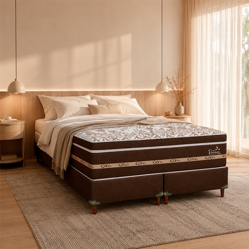 SOMIER RECREARE S EURO 200 BA+CO ABBA MARRON