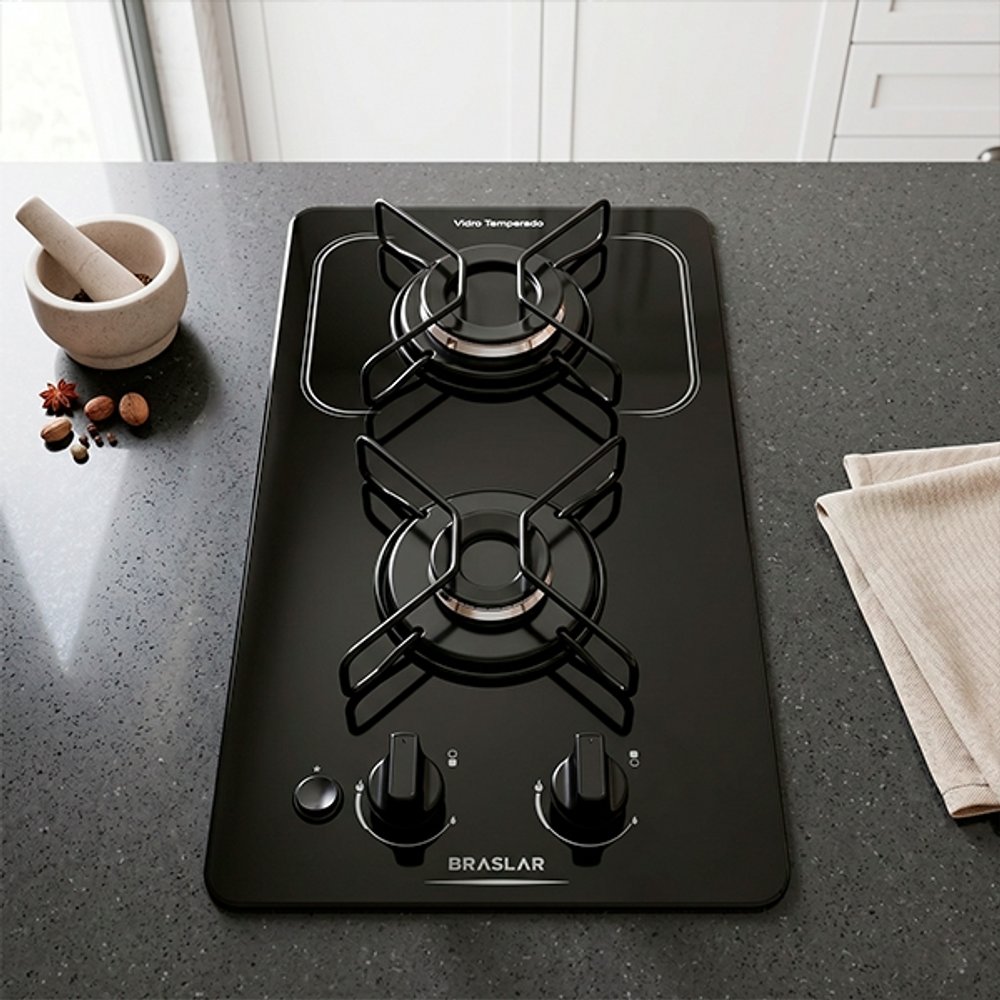 COOKTOP 2 HORNALLAS POP NEW ABBATEC NEGRO