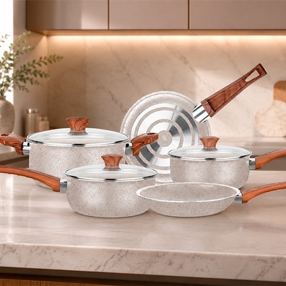 CONJUNTO CERAMIC 5 PIEZAS 2018 MTA VAINILLA
