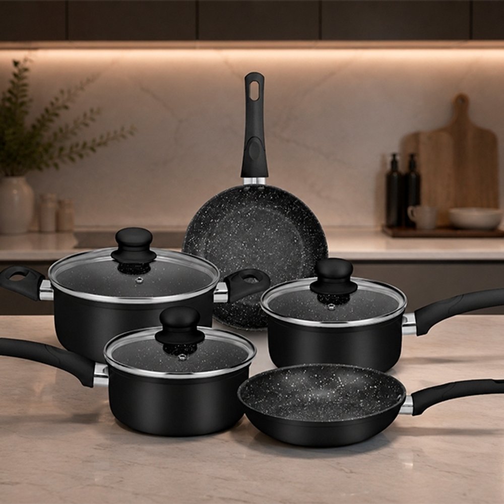 CONJUNTO 5 PIEZAS SERENA INDUCCION 8567 MTA NEGRO